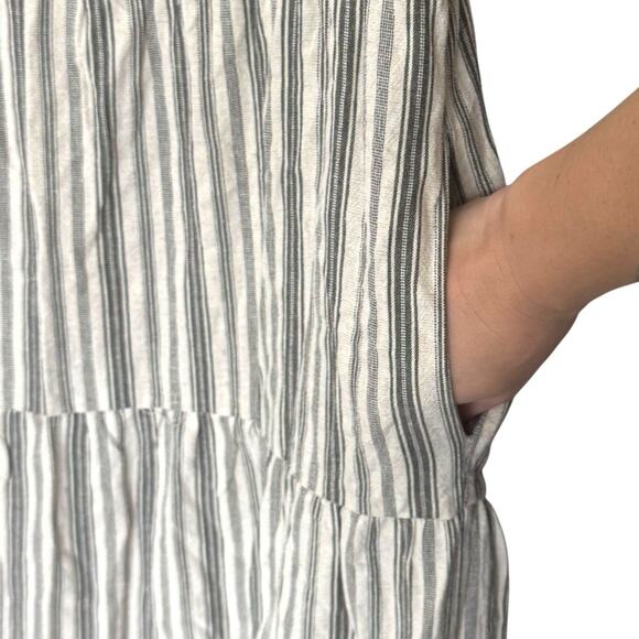 Cozy Co. Striped Maxi Dress Sz Small Sleeveless Cotton Blend Pockets Beachy Boho - Picture 3 of 14